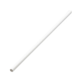 Papírová Rovná Brčka Bílý Balené Bílý Ø6mm 21cm (3000 Ks)