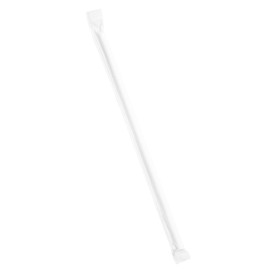 Papírová Rovná Brčka Bílý Balené Bílý Ø6mm 21cm (250 Ks)