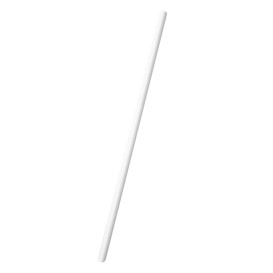 Papírová Rovná Brčka Bílý Balené Bílý Ø6mm 21cm (250 Ks)