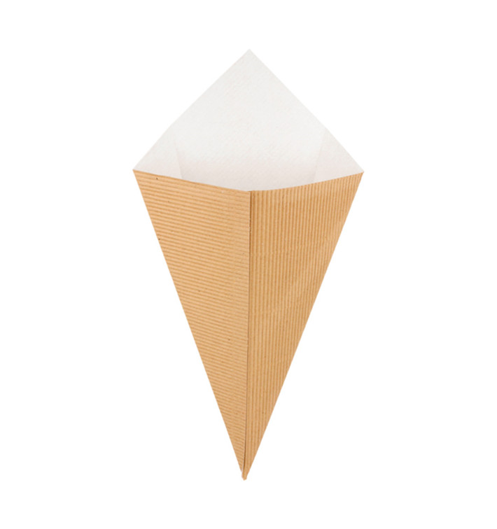 Vlnitý Kraftový Kužel 270mm 250g (600 Ks) Vlnitý Kraftový Kužel 270mm 250g (600 Ks)