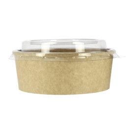 Kartonová Miska Kraft-Kraft + Víčko PET 19 Oz/550ml (300 Ks)