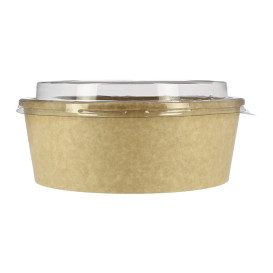 Kartonová Miska Kraft-Kraft + Víčko PET 38Oz/1120ml (100 Ks)
