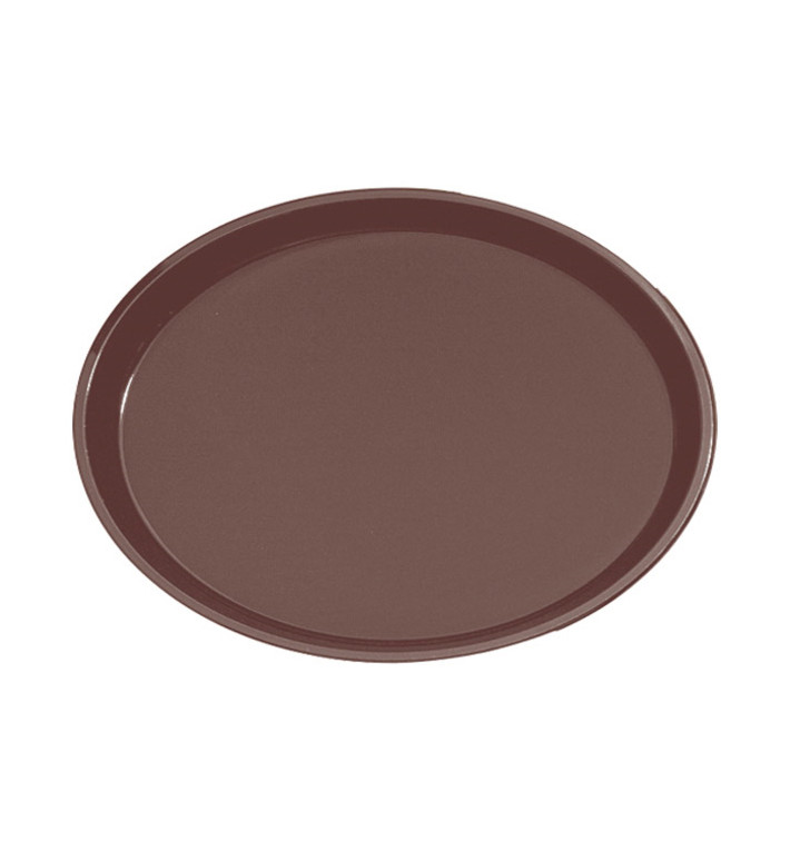 Podnos PP Oval Protiskluzový Hnědá 67,0x55,5cm (6 Ks) Podnos PP Oval Protiskluzový Hnědá 67,0x55,5cm (6 Ks)