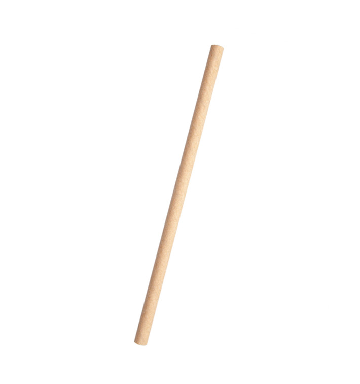 Papírová Rovná Brčka Kraft Ø6mm 14cm (6.000 Ks) Papírová Rovná Brčka Kraft Ø6mm 14cm (6.000 Ks)