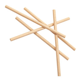 Papírová Rovná Brčka Kraft Ø6mm 14cm (6.000 Ks)