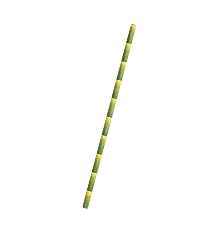 Papírová Rovná Brčka bambus Ø6mm 21cm (3.000 Ks) Papírová Rovná Brčka bambus Ø6mm 21cm (3.000 Ks)