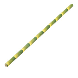 Papírová Rovná Brčka bambus Ø6mm 21cm (3.000 Ks)