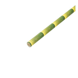 Papírová Rovná Brčka bambus Ø6mm 21cm (250 Ks)