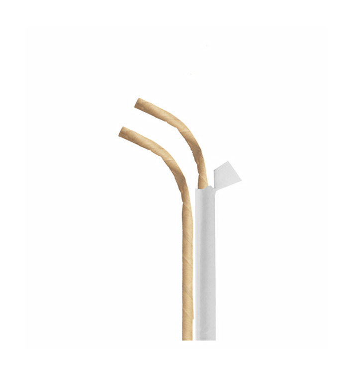 Flexibilní Brčka Papírové Odrůda Balené Ø6mm 23cm (250 Ks) Flexibilní Brčka Papírové Odrůda Balené Ø6mm 23cm (250 Ks)