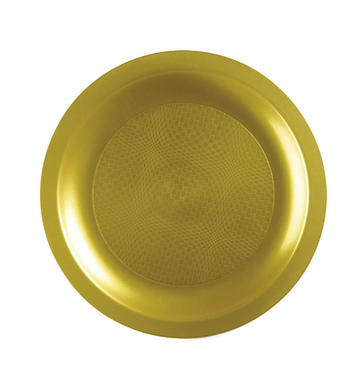 Plastové Talíř Plochá Zlato Round PP Ø185mm (25 Ks) Plastové Talíř Plochá Zlato Round PP Ø185mm (25 Ks)