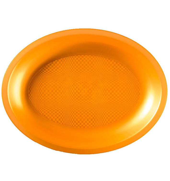 Podnos Oválný Zlato Round PP 315x220mm (240 Ks) Podnos Oválný Zlato Round PP 315x220mm (240 Ks)