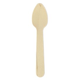Mini lžíce Dřevěný Přírodní 11cm (100 Ks)