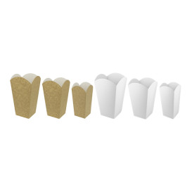 Krabička na Popcorn Velkým Bílá 150 gr 8,7x13x20,3cm (25 Ks)