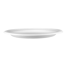 Talíř z Cukrové Třtiny Bílý Ø22 cm (50 Ks)