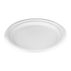 Talíř z Cukrové Třtiny Bílý Ø22 cm (800 Ks)