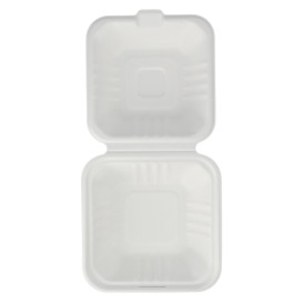 Krabička na Hamburger z Cukrové Třtiny Bílý 152x153x77mm (500 Ks)