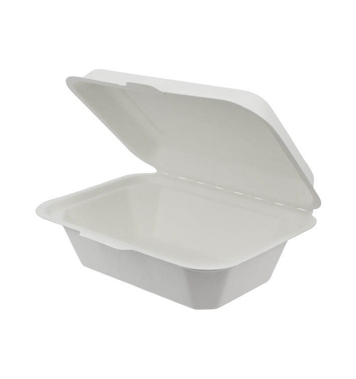 Menu Box z Cukrové Třtiny Bílý 136x182x64mm (50 Ks) Menu Box z Cukrové Třtiny Bílý 136x182x64mm (50 Ks)