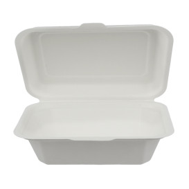Menu Box z Cukrové Třtiny Bílý 136x182x64mm (50 Ks)