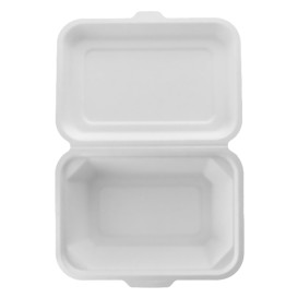 Menu Box z Cukrové Třtiny Bílý 136x182x64mm (50 Ks)