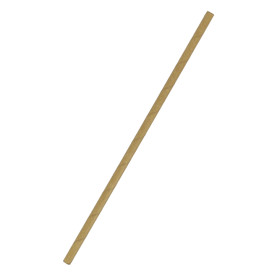 Papírová Rovná Brčka Kraft Ø6mm 21cm (100 Ks)