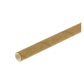 Papírová Rovná Brčka Kraft Ø6mm 21cm (100 Ks)