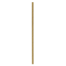 Papírová Rovná Brčka Kraft Ø6mm 21cm (100 Ks)