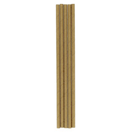 Papírová Rovná Brčka Kraft Ø6mm 21cm (100 Ks)