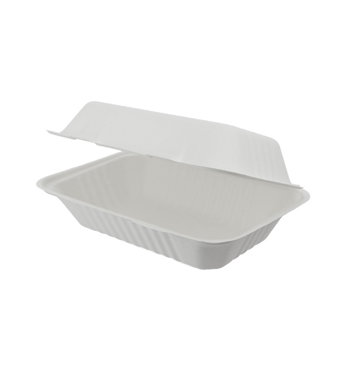Menu Box z Cukrové Třtiny Bílý 150x220x50mm (50 Ks) Menu Box z Cukrové Třtiny Bílý 150x220x50mm (50 Ks)