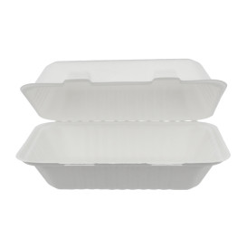 Menu Box z Cukrové Třtiny Bílý 150x220x50mm (50 Ks)