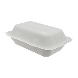 Menu Box z Cukrové Třtiny Bílý 150x220x50mm (50 Ks)
