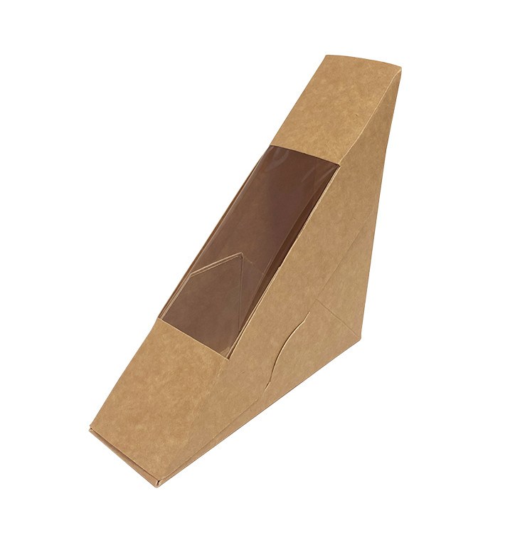 Kraftový kartonový obal s okénkem 125x38x125mm (500 Ks) Kraftový kartonový obal s okénkem 125x38x125mm (500 Ks)