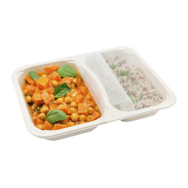 Obaly z Cukrové Třtiny PLA 2C 820ml 22,7x17,8x3,2cm  (300 Ks)