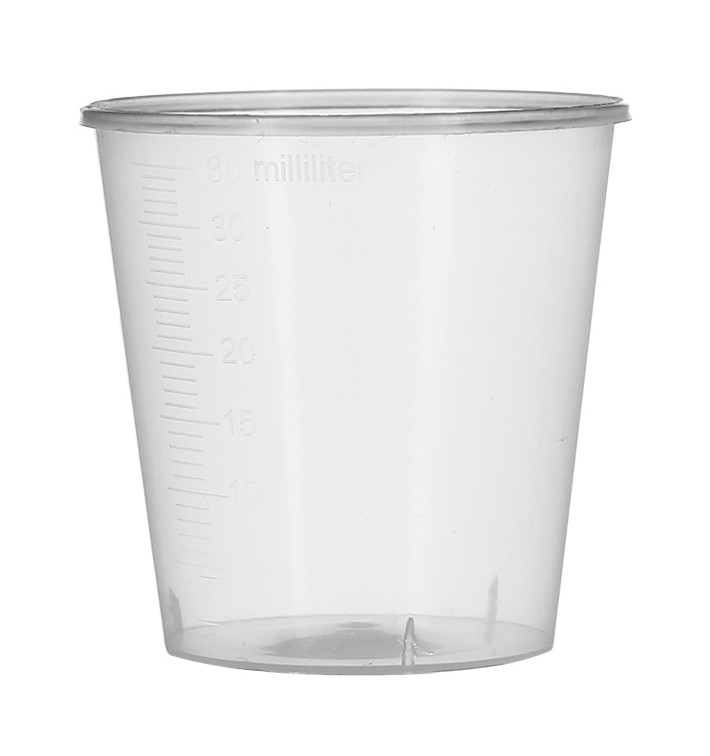 Plastová Odměrka PP Průhledný 35 ml (50 Ks) Plastová Odměrka PP Průhledný 35 ml (50 Ks)