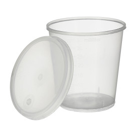 Odměrka s Víkem PP Průhledný 35ml Ø4,5cm (2000 Ks)