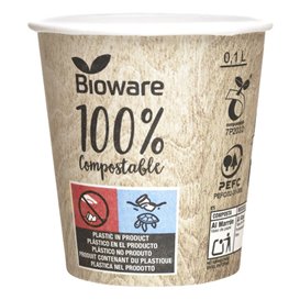 Kartonové Kelímek Eco BioWare PLA 4Oz/120ml Ø6,2 cm (80 Ks)