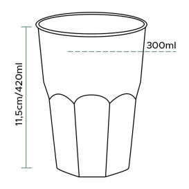 Plastové Kelímek " Frost " Oranžový PP 420ml (420 Ks)