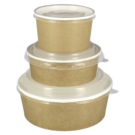 Kartonová Miska Kraft s Víčko PP 33Oz/1000 ml (25 Ks)