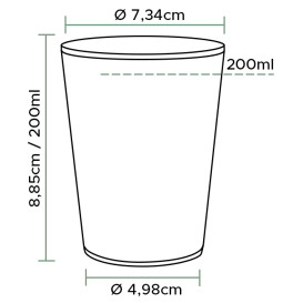 Čirý Plastové Kelímek PP 240ml Ø7,34cm (2.000 Ks)