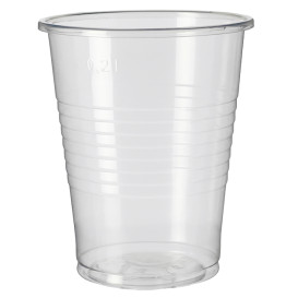 Průhledná PP váza 240ml + cestovní víčko s křížem PS Ø7,4cm (1.000 ks) 