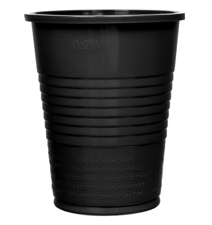 Plastové Kelímek PS Černá 200ml Ø7cm (50 Ks) Plastové Kelímek PS Černá 200ml Ø7cm (50 Ks)