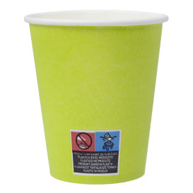 Papírový Kelímek Bez Plastů 9 Oz/250ml "Colors" Zelený Ø8cm (300 Ks)