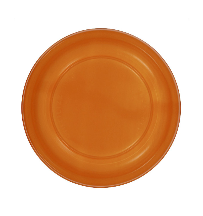 Opakovaně Použitelná Talíř Ekonomická PS Oranžový Ø17cm (25 Ks) Opakovaně Použitelná Talíř Ekonomická PS Oranžový Ø17cm (25 Ks)