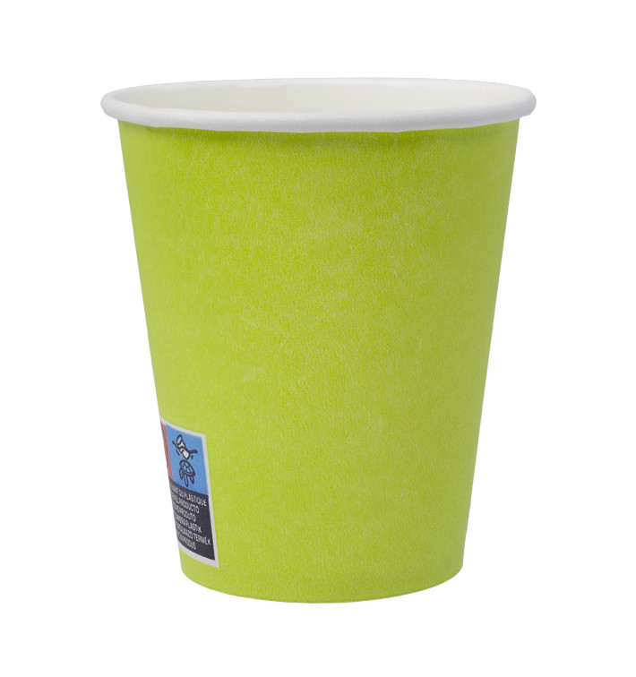 Papírový Kelímek Bez Plastů 9 Oz/250ml "Colors" Zelený Ø8,0cm (300 Ks) Papírový Kelímek Bez Plastů 9 Oz/250ml "Colors" Zelený Ø8,0cm (300 Ks)
