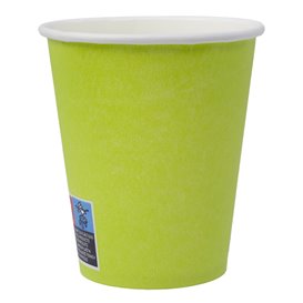 Papírový Kelímek Bez Plastů 9 Oz/250ml "Colors" Zelený Ø8,0cm (20 Ks)