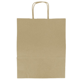 Papírové Tašky Kraft s Ouškems 100g/m² 25+11x31cm (200 Ks)
