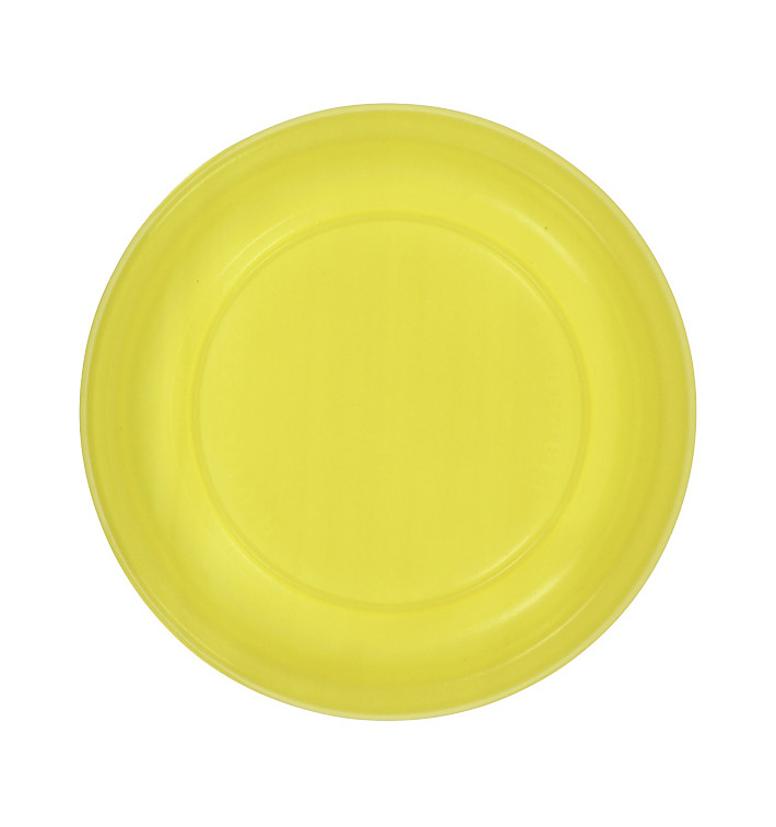 Opakovaně Použitelná Talíř Ekonomická PS Žlutá Ø17cm (25 Ks) Opakovaně Použitelná Talíř Ekonomická PS Žlutá Ø17cm (25 Ks)