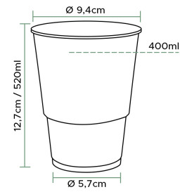 Čirý Plastové Kelímek PP 520ml Ø8,3cm (800 Ks)