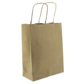 Papírové Tašky Kraft s Ouškems 100g/m² 18+8x24cm (450 Ks)
