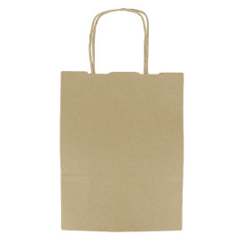 Papírové Tašky Kraft s Ouškems 100g/m² 18+8x24cm (450 Ks)
