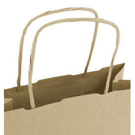Papírové Tašky Kraft s Ouškems 100g/m² 18+8x24cm (450 Ks)